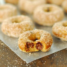 Pumpkin Chocolate Chip Doughnuts