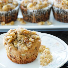 Healthier Banana Nut Muffins