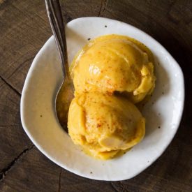 Five Minute Mango Chili Sorbet