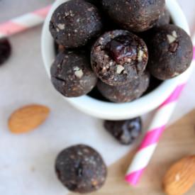 Choc Cherry Almond Energy Bites