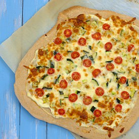 Grilled Zucchini Pizza with Ricotta