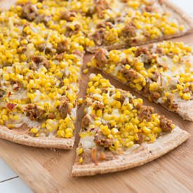 Sweet Corn, Sausage & Thyme Pizza