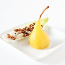 Pickled Pear with Blue Cheese