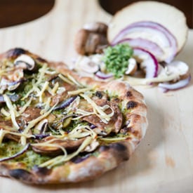 Pesto Smoked Gouda Pizza