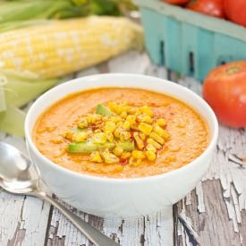 Roasted Corn and Tomato Soup