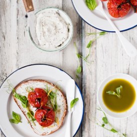 Roasted Tomato & Goat Cheese Tartin