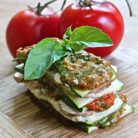 Raw Mushroom and Spinach Lasagna