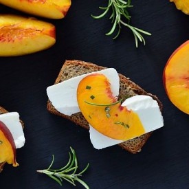 Goat Cheese and Nectarine Sandwich