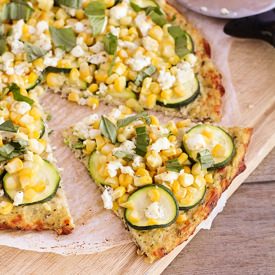 Cauliflower Crust Pizza w Corn