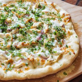 White Pizza with Chicken and Herbs