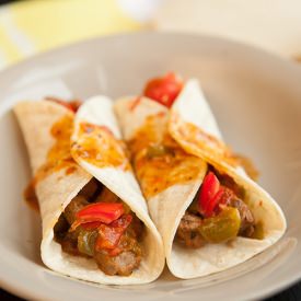 Slow Cooked Pepper Steak Tacos