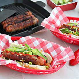 Banh Mi Bacon Wrapped Hot Dog