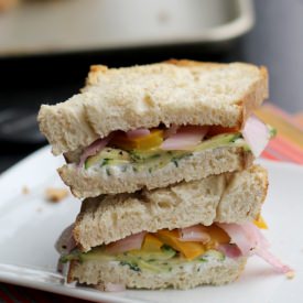 Roasted Pepper & Zucchini Sandwiches