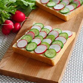 Toast w/ Veggie and Anchovy Butter