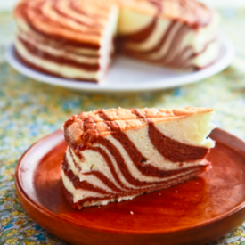 Zebra Japanese Steamed Cheesecake