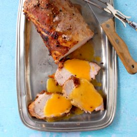Pork Roast – Peach-Moscato Sauce
