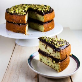 Chocolate and Pistachio Cake