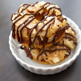 Coconut Flour “Samoa” Doughnuts