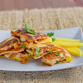 BBQ Chicken and Mango Quesadillas