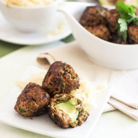 Avocado Stuffed Meatballs