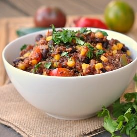 Quinoa and Black Bean Veggie Chili