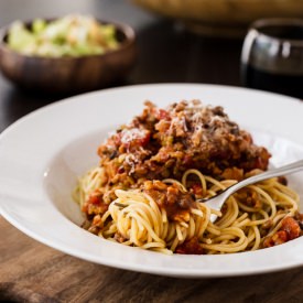 Spaghetti w/Chicken Sausage Lentil
