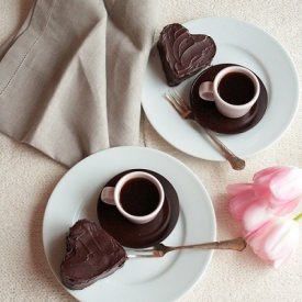 Heart Shaped Chocolate Cakes