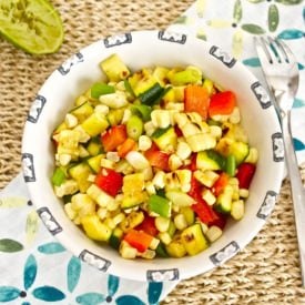 Grilled Corn & Zucchini Salad