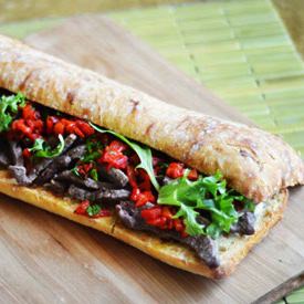Steak & Red Peppers Sandwich