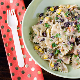 Pasta with Poblano Cream Sauce