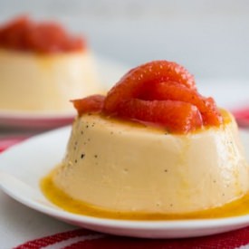Panna Cotta with Poached Grapefruit