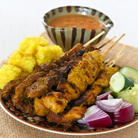 Beef and Chicken Satay