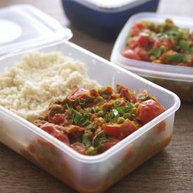 Tomato Curry with Cauliflower Rice