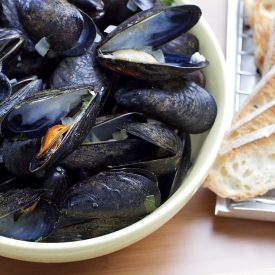 Mussels with Herb Cream Broth