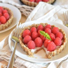 No-Bake Coconut Raspberry Tarts
