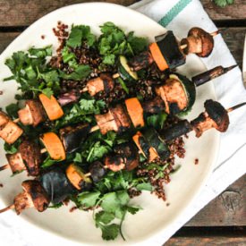Miso-Glazed Veggie Kebabs