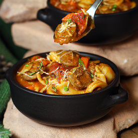 Hearty Italian Basil Sausage Soup