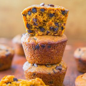 Vegan Choc Chip Pumpkin Muffins