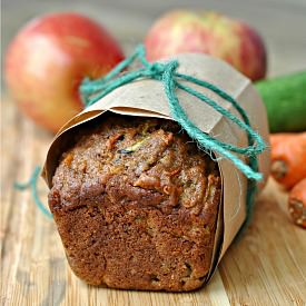Zucchini, Carrot, and Apple Bread