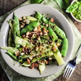 Green Bean Farfalle with Pesto