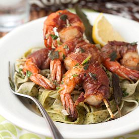 Shrimp Saltimbocca