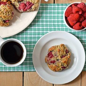 Raspberry Oatmeal Scones