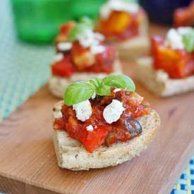 Ratatouille Crostini.