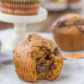 Nutella-Stuffed Pumpkin Muffins