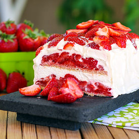 Strawberry Shortcake No-Bake Ice Box Cake