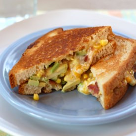 Bacon Corn Avocado Grilled Cheese