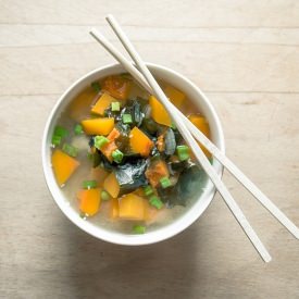 Miso Soup with Pumpkin&Udon Noodles
