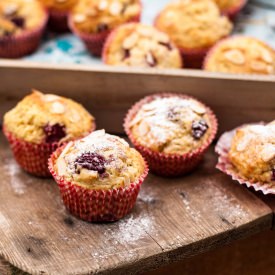 Raspberry Almond Muffins
