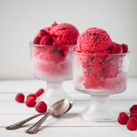 Raspberry Chocolate Chunk Sorbet