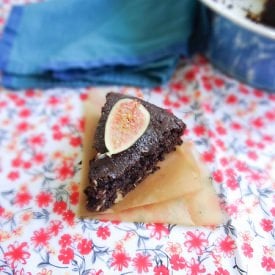 Coconut Molasses Cake with Figs